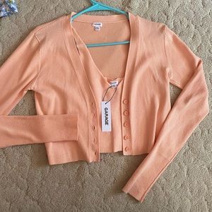 Tank crop with matching crop cardigan